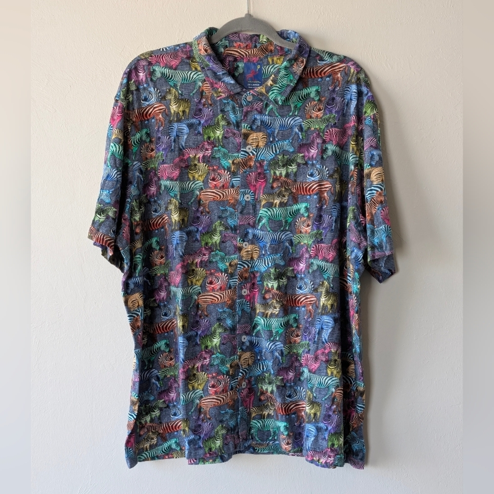 Michael's Zebra Animal prints Multi Lightweight Men's Top Size 2X-LARGE